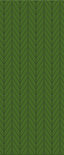 Green Chevron Tile Acrylic Shower Wall Panel 2440mm x 1220mm (3mm Thick) - CladdTech