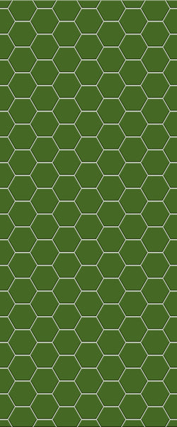 Green Hexagon Tile Acrylic Shower Wall Panel 2440mm x 1220mm (3mm Thick) - CladdTech