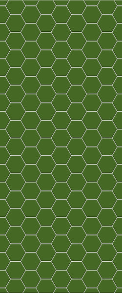 Green Hexagon Tile Acrylic Shower Wall Panel 2440mm x 1220mm (3mm Thick) - CladdTech