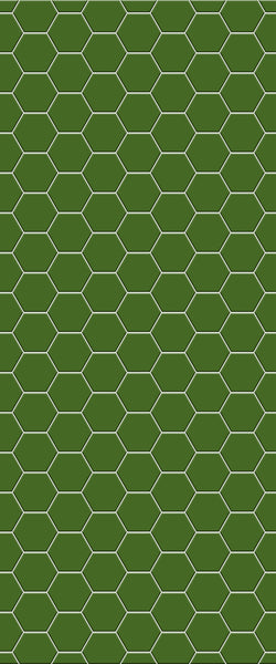 Green Hexagon Tile Acrylic Shower Wall Panel 2440mm x 1220mm (3mm Thick) - CladdTech