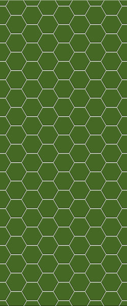 Green Hexagon Tile Acrylic Shower Wall Panel 2440mm x 1220mm (3mm Thick) - CladdTech