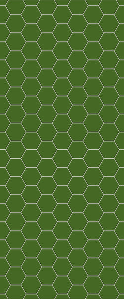 Green Hexagon Tile Acrylic Shower Wall Panel 2440mm x 1220mm (3mm Thick) - CladdTech