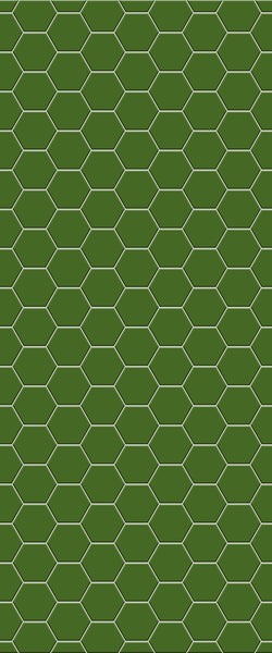 Green Hexagon Tile Acrylic Shower Wall Panel 2440mm x 1220mm (3mm Thick) - CladdTech