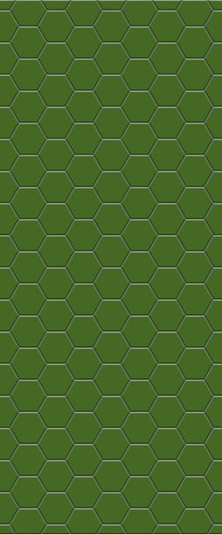 Green Hexagon Tile Acrylic Shower Wall Panel 2440mm x 1220mm (3mm Thick) - CladdTech