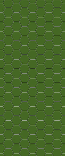 Green Hexagon Tile Acrylic Shower Wall Panel 2440mm x 1220mm (3mm Thick) - CladdTech