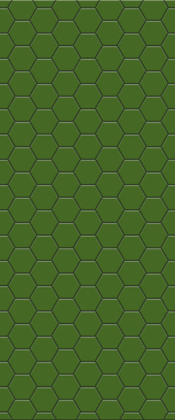 Green Hexagon Tile Acrylic Shower Wall Panel 2440mm x 1220mm (3mm Thick) - CladdTech