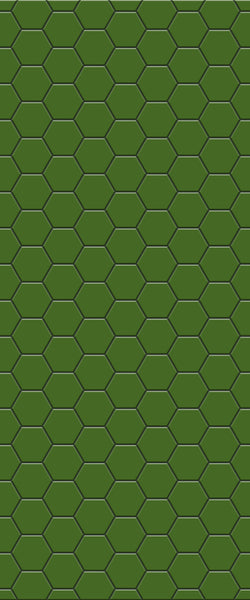 Green Hexagon Tile Acrylic Shower Wall Panel 2440mm x 1220mm (3mm Thick) - CladdTech