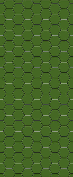 Green Hexagon Tile Acrylic Shower Wall Panel 2440mm x 1220mm (3mm Thick) - CladdTech