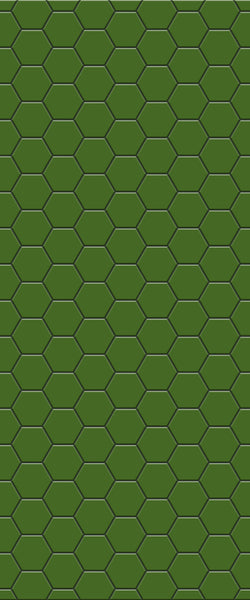 Green Hexagon Tile Acrylic Shower Wall Panel 2440mm x 1220mm (3mm Thick) - CladdTech