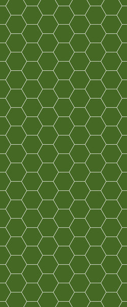 Green Hexagon Tile Acrylic Shower Wall Panel 2440mm x 1220mm (3mm Thick) - CladdTech