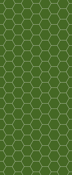 Green Hexagon Tile Acrylic Shower Wall Panel 2440mm x 1220mm (3mm Thick) - CladdTech