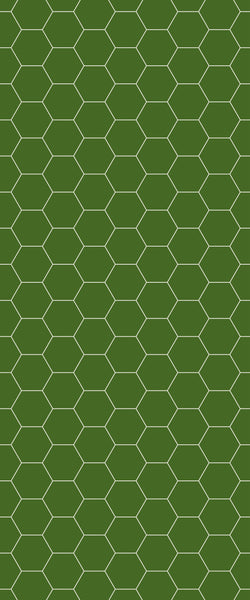 Green Hexagon Tile Acrylic Shower Wall Panel 2440mm x 1220mm (3mm Thick) - CladdTech