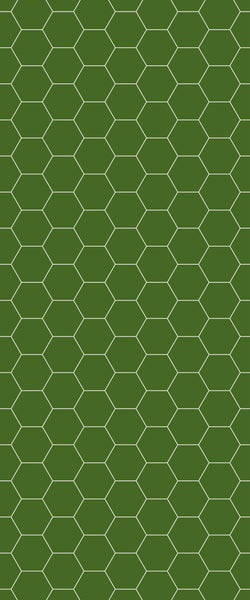 Green Hexagon Tile Acrylic Shower Wall Panel 2440mm x 1220mm (3mm Thick) - CladdTech