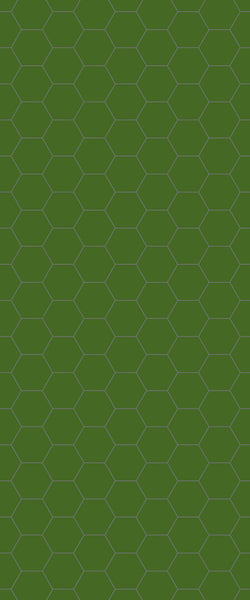 Green Hexagon Tile Acrylic Shower Wall Panel 2440mm x 1220mm (3mm Thick) - CladdTech