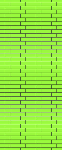 Green Brickslips Tile Acrylic Shower Wall Panel 2440mm x 1220mm (3mm Thick) - CladdTech