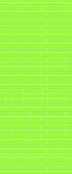 Green Brickslips Tile Acrylic Shower Wall Panel 2440mm x 1220mm (3mm Thick) - CladdTech