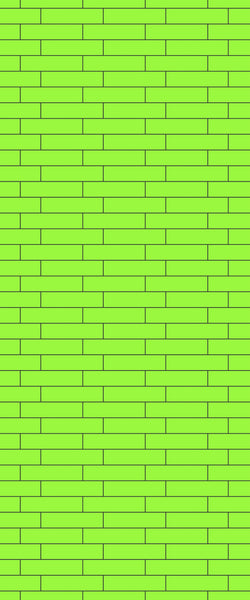 Green Brickslips Tile Acrylic Shower Wall Panel 2440mm x 1220mm (3mm Thick) - CladdTech