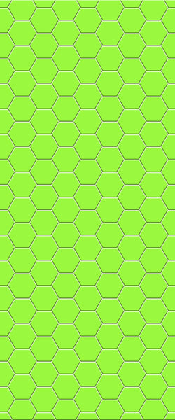 Green Hexagon Tile Acrylic Shower Wall Panel 2440mm x 1220mm (3mm Thick) - CladdTech