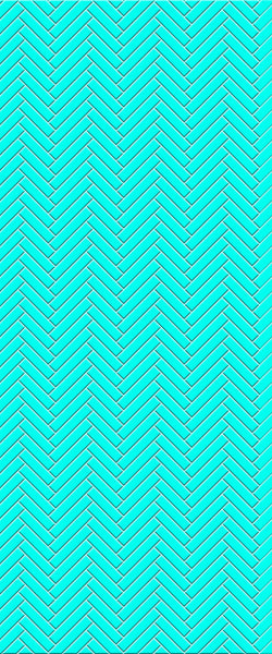Blue Single Herringbone Tile Acrylic Shower Wall Panel 2440mm x 1220mm (3mm Thick) - CladdTech