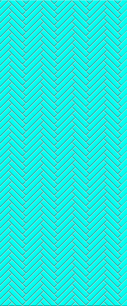 Blue Single Herringbone Tile Acrylic Shower Wall Panel 2440mm x 1220mm (3mm Thick) - CladdTech