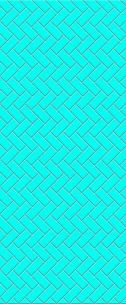 Blue Diagonal Herringbone Tile Acrylic Shower Wall Panel 2440mm x 1220mm (3mm Thick) - CladdTech