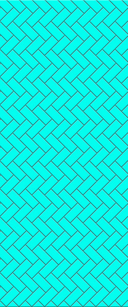 Blue Diagonal Herringbone Tile Acrylic Shower Wall Panel 2440mm x 1220mm (3mm Thick) - CladdTech