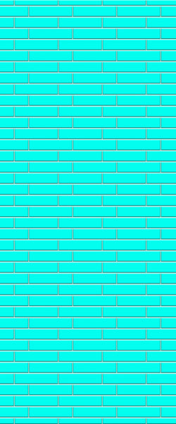Blue Brickslips Acrylic Shower Wall Panel 2440mm x 1220mm (3mm Thick) - CladdTech