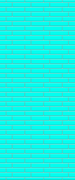 Blue Brickslips Acrylic Shower Wall Panel 2440mm x 1220mm (3mm Thick) - CladdTech