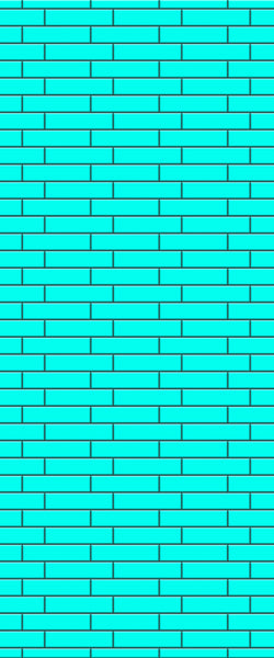 Blue Brickslips Acrylic Shower Wall Panel 2440mm x 1220mm (3mm Thick) - CladdTech