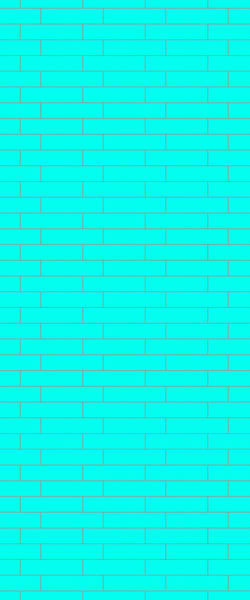 Blue Brickslips Acrylic Shower Wall Panel 2440mm x 1220mm (3mm Thick) - CladdTech