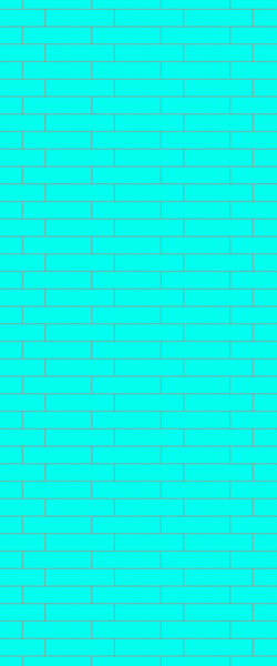 Blue Brickslips Acrylic Shower Wall Panel 2440mm x 1220mm (3mm Thick) - CladdTech