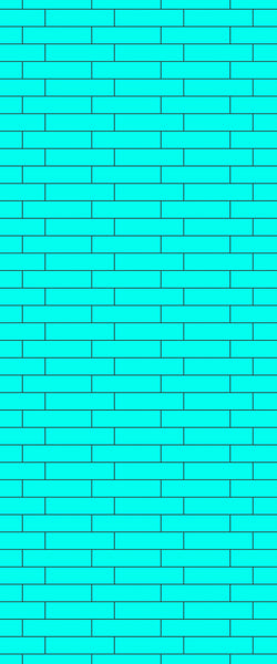 Blue Brickslips Acrylic Shower Wall Panel 2440mm x 1220mm (3mm Thick) - CladdTech