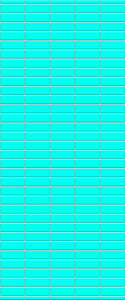Blue Horizontal Block Acrylic Shower Wall Panel 2440mm x 1220mm (3mm Thick) - CladdTech