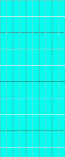 Blue Vertical Block Acrylic Shower Wall Panel 2440mm x 1220mm (3mm Thick) - CladdTech
