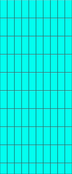 Blue Vertical Block Acrylic Shower Wall Panel 2440mm x 1220mm (3mm Thick) - CladdTech
