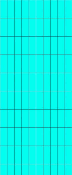 Blue Vertical Block Acrylic Shower Wall Panel 2440mm x 1220mm (3mm Thick) - CladdTech