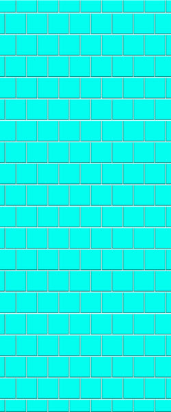 Blue Large Squares Acrylic Shower Wall Panel 2440mm x 1220mm (3mm Thick) - CladdTech