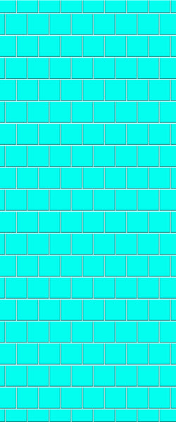 Blue Large Squares Acrylic Shower Wall Panel 2440mm x 1220mm (3mm Thick) - CladdTech