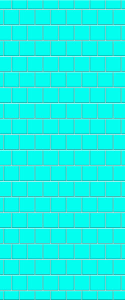 Blue Large Squares Acrylic Shower Wall Panel 2440mm x 1220mm (3mm Thick) - CladdTech