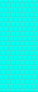 Blue Large Squares Acrylic Shower Wall Panel 2440mm x 1220mm (3mm Thick) - CladdTech