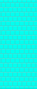 Blue Large Squares Acrylic Shower Wall Panel 2440mm x 1220mm (3mm Thick) - CladdTech