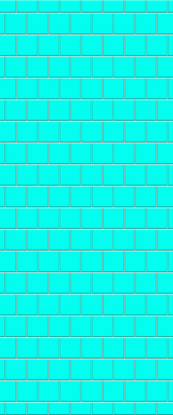 Blue Large Squares Acrylic Shower Wall Panel 2440mm x 1220mm (3mm Thick) - CladdTech