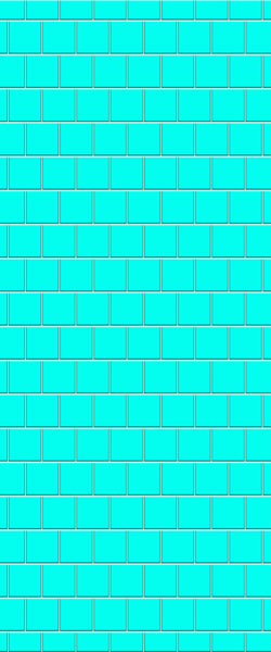 Blue Large Squares Acrylic Shower Wall Panel 2440mm x 1220mm (3mm Thick) - CladdTech