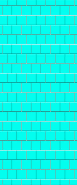 Blue Large Squares Acrylic Shower Wall Panel 2440mm x 1220mm (3mm Thick) - CladdTech
