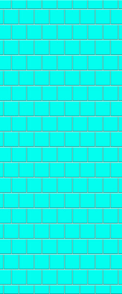 Blue Large Squares Acrylic Shower Wall Panel 2440mm x 1220mm (3mm Thick) - CladdTech