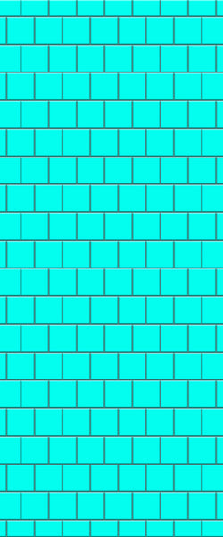 Blue Large Squares Acrylic Shower Wall Panel 2440mm x 1220mm (3mm Thick) - CladdTech