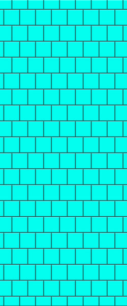 Blue Large Squares Acrylic Shower Wall Panel 2440mm x 1220mm (3mm Thick) - CladdTech