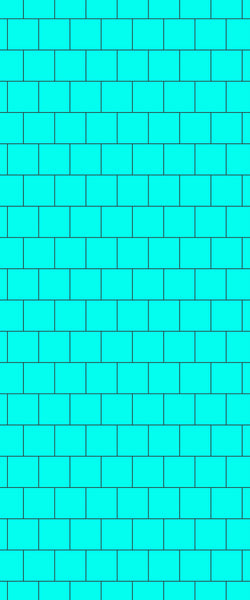 Blue Large Squares Acrylic Shower Wall Panel 2440mm x 1220mm (3mm Thick) - CladdTech