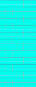 Blue Brickbond Acrylic Shower Wall Panel 2440mm x 1220mm (3mm Thick) - CladdTech