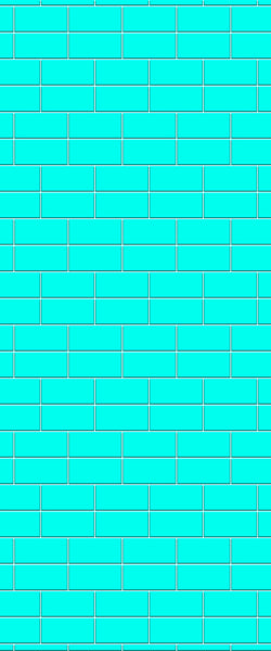 Blue Brickbond Acrylic Shower Wall Panel 2440mm x 1220mm (3mm Thick) - CladdTech